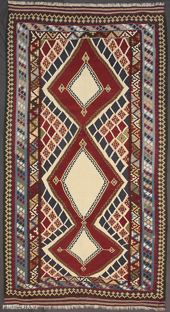 Kilim Antico Fine Kashkai Di Lana Con Disegno Geometrico n°:68693535